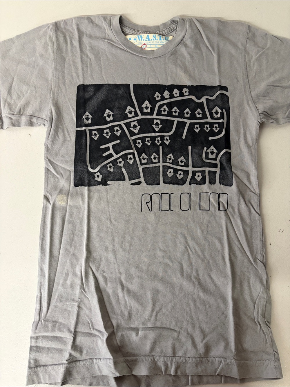 NEW SZ XS MEN RADIOHEAD Light Gray Graphic Tee short sleeve album future amateur